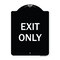 Signmission Designer Series Sign-Exit Only, Black & White Heavy-Gauge Aluminum, 24" H, 18" L, BW-1824-9976 A-DES-BW-1824-9976 - alternate 1